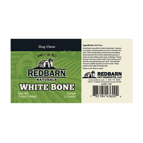 Redbarn Natural White Bone (7-oz, large)