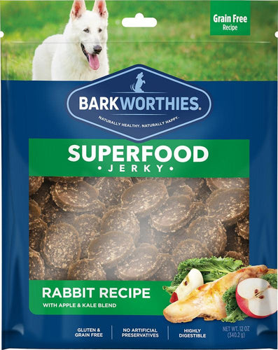 Barkworthies Rabbit with Apple & Kale Jerky Dog Treats
