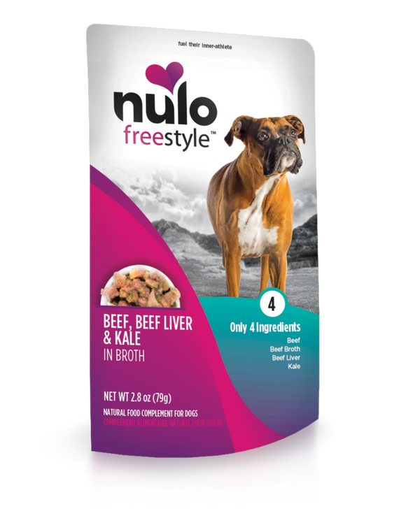 Nulo FreeStyle Beef, Beef Liver & Kale in Broth Recipe for Dogs (2.8-oz)