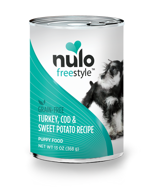 Nulo FreeStyle Turkey, Cod, & Sweet Potato Recipe Canned Puppy Food (13-oz, single can)