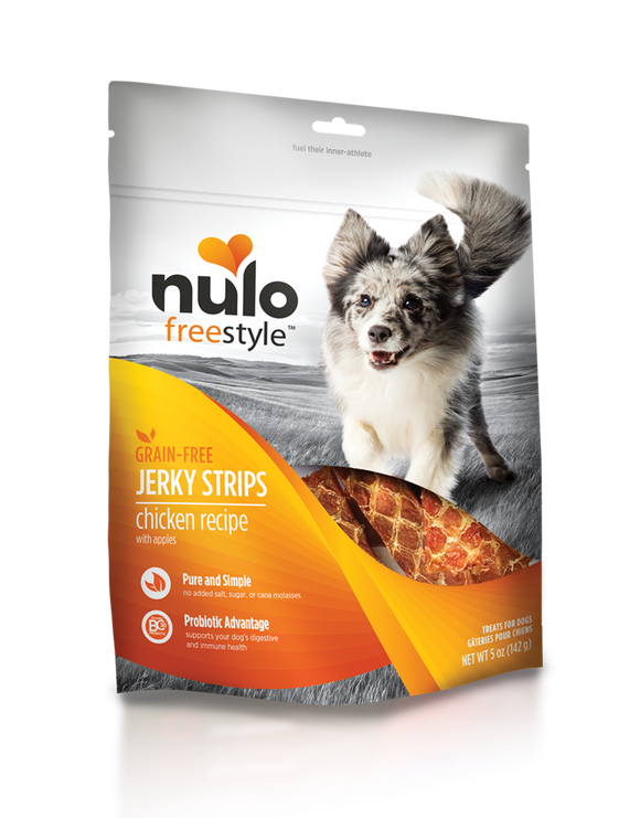 Nulo FreeStyle Chicken & Apple Jerky Strips For Dogs (5-oz)
