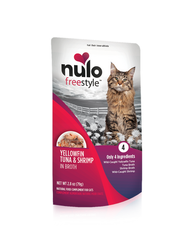 Nulo Freestyle Yellowfin Tuna & Shrimp in Broth Recipe Cat Food