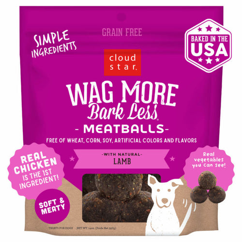 Cloud Star Wag More Bark Less Meatballs: Lamb Dog Treats