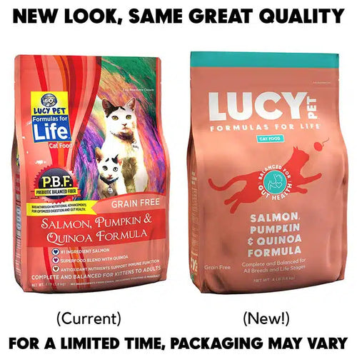 Lucy Pet Salmon, Pumpkin, and Quinoa Grain-Free Formula Dry Cat Food (4.5lb bag)