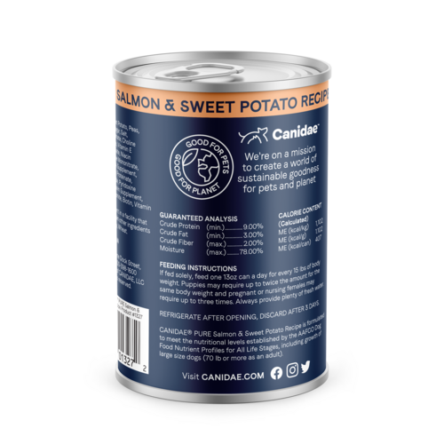 Canidae PURE Grain Free Limited Ingredient Salmon and Sweet Potato Recipe Wet Dog Food (13-oz, single can)