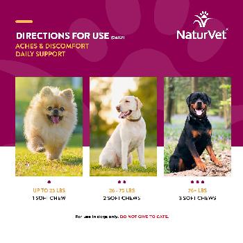 NaturVet Aches & Discomfort Soft Chews for Dogs (30 Count)