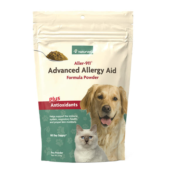 NaturVet Aller-911® Advanced Allergy Aid Formula Powder (9 oz)