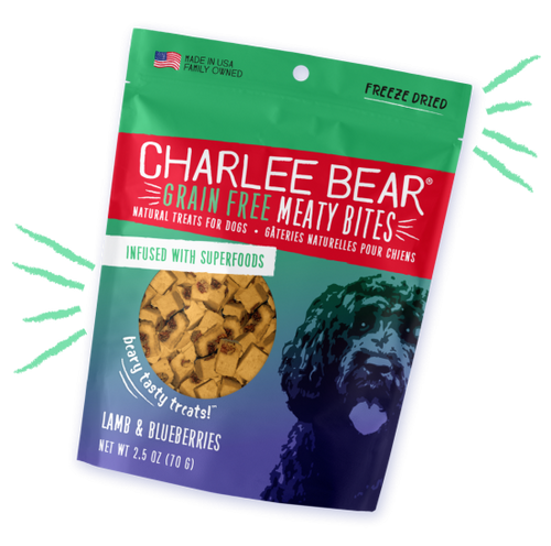 Charlee Bear Grain Free Meaty Bites Lamb & Blueberries (2.5oz)