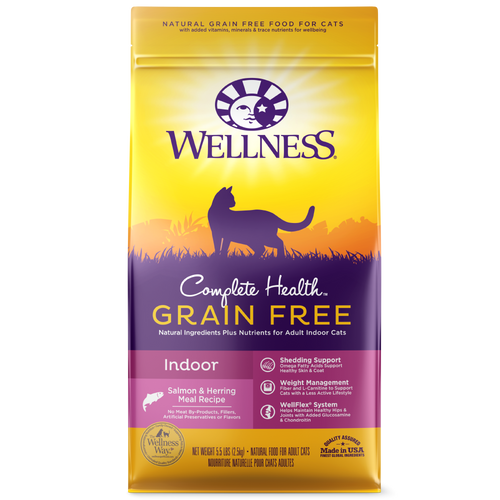Wellness Complete Health Natural Indoor Adult Grain Free Salmon and Herring Dry Cat Food (2.25-lb)