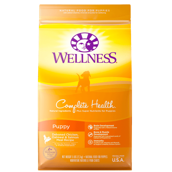 Wellness Complete Health Natural Puppy Chicken, Oatmeal and Salmon Meal Recipe Dry Dog Food (6-lb)