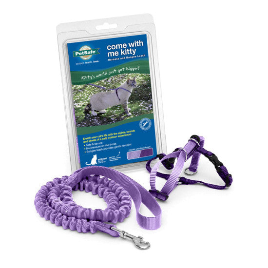 PetSafe Come With Me Kitty™ Cat Harness & Bungee Leash -Lilac (Large)