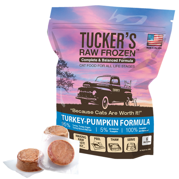 Tucker's Turkey-Pumpkin Raw Frozen Cat Food (8 Oz)