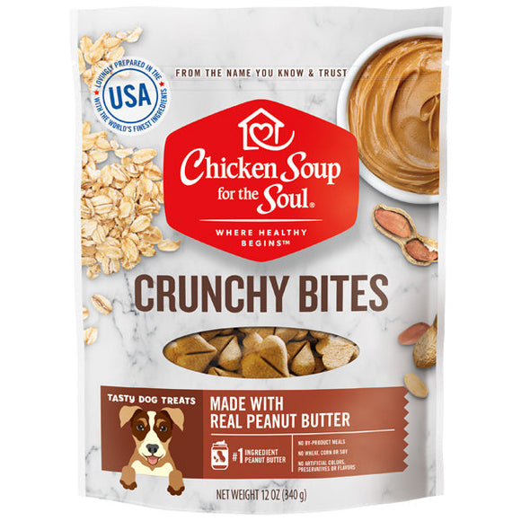 Chicken Soup For The Soul Peanut Butter Crunchy Bites Dog Treats (12 oz)