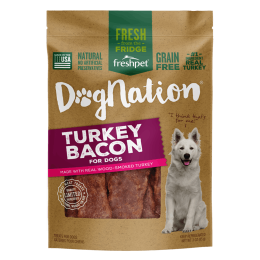 Freshpet DogNation Turkey Bacon Treats for Dogs (3 oz)