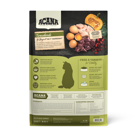 ACANA Highest Protein Grasslands Recipe Dry Cat Food (12 Lb)
