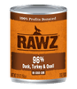 Rawz 96% Duck, Turkey & Quail Dog Food (12.5 oz)