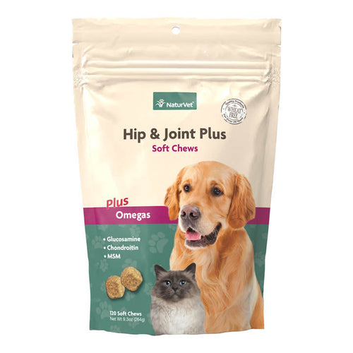 NaturVet Hip & Joint Plus Soft Chew Bag (120 Count)