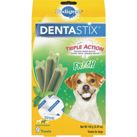 Pedigree Dentastix Small/Medium Dog Fresh Dental Dog Treat (9-Pack)