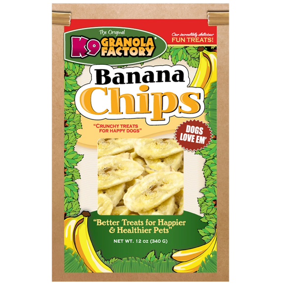 K9 Granola Factory Banana Chips Dog Treats (12 oz)