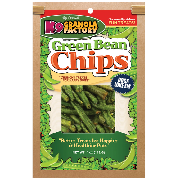 K9 Granola Factory Green Bean Chips Dog Treats (4 oz)