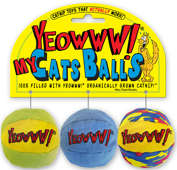 Yeowww! MY CATS BALLS (3 Pack)