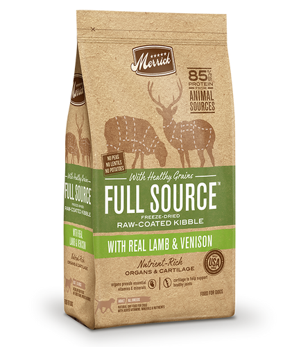Merrick Full Source with Healthy Grains Raw-Coated Kibble with Real Lamb & Venison Dry Dog Food (4 lbs)
