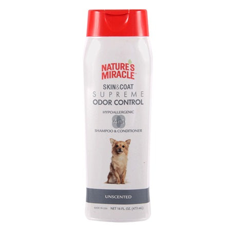 Nature's Miracle Skin & Coat Supreme Odor Control - Hypoallergenic Shampoo & Conditioner (16 fl oz)