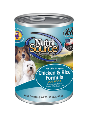 NutriSource® Chicken & Rice Canned Dog Food (13oz, Single Can)