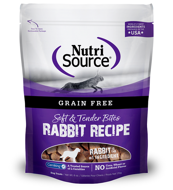 NutriSource® Grain-Free Rabbit Bites Dry Dog Treat (6 oz)