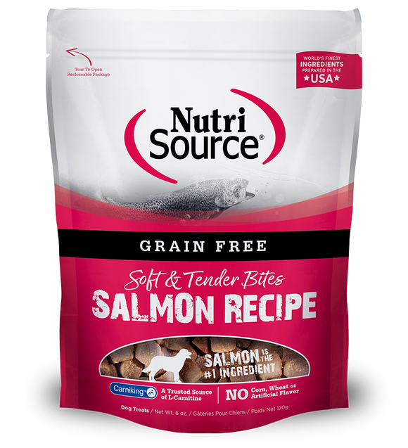 NutriSource® Salmon Bites Grain Free Dog Treats (6 oz)