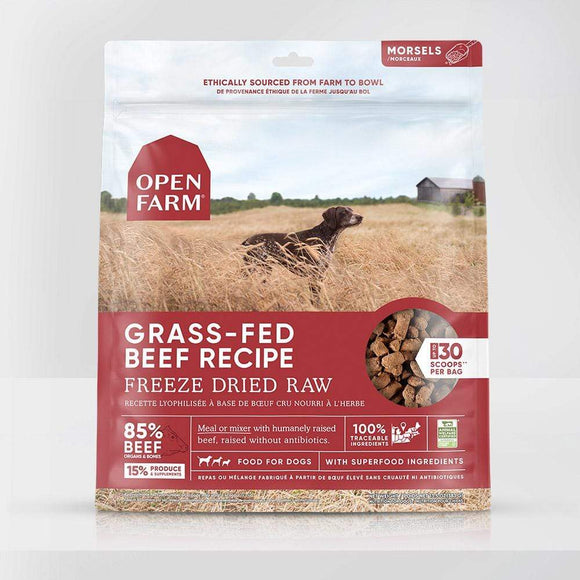 Open Farm Grass-Fed Beef Freeze Dried Raw Dog Food (13.5-oz)
