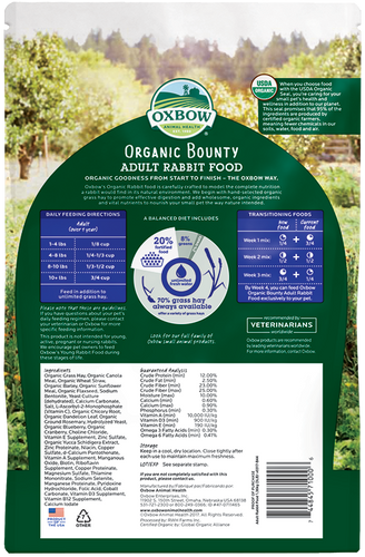 Oxbow Organic Bounty - Adult Rabbit (3 lbs)