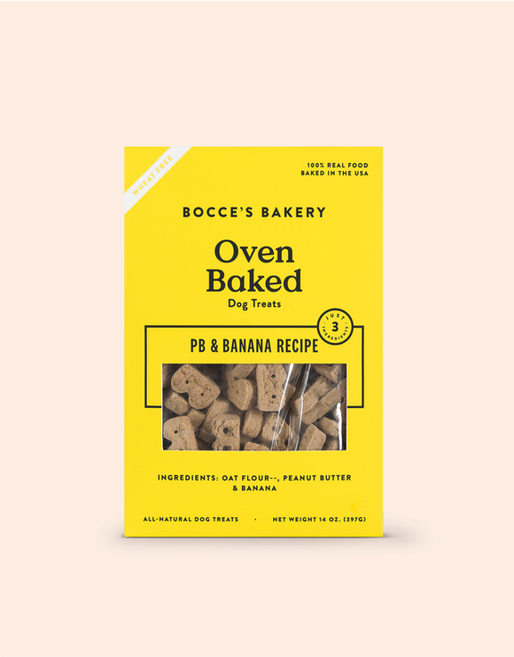 Bocce's Bakery Soft & Chewy Peanut Butter & Banana Recipe Dog Treats (14-oz)