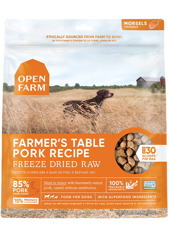 Open Farm Farmer’s Table Pork Freeze Dried Raw Dog Food (13.5-oz)