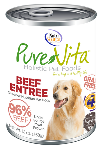 NutriSource® PureVita™ Grain Free Real Beef Entree Canned Dog Food (13oz)