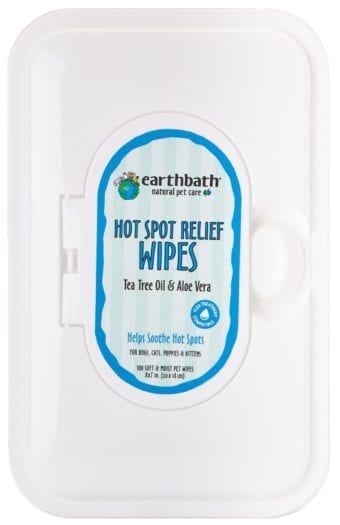 Earthbath Hot Spot Relief Tea Tree Oil & Aloe Vera Wipes (100 Count)