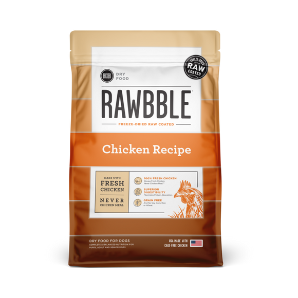 Bixbi Pet Rawbble® Dry Food for Dogs – Chicken Recipe (4LB)