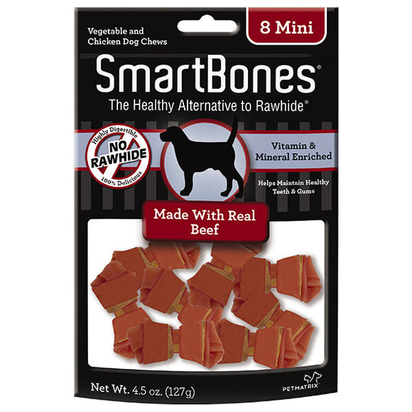SmartBones Beef Classic Bone Chew - Mini (8 Count)