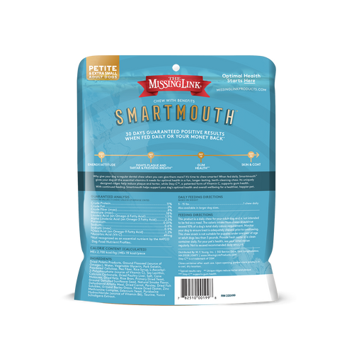 The Missing Link® Smartmouth™ Dental Chews for Petite/Extra Small Dogs, 28 Count