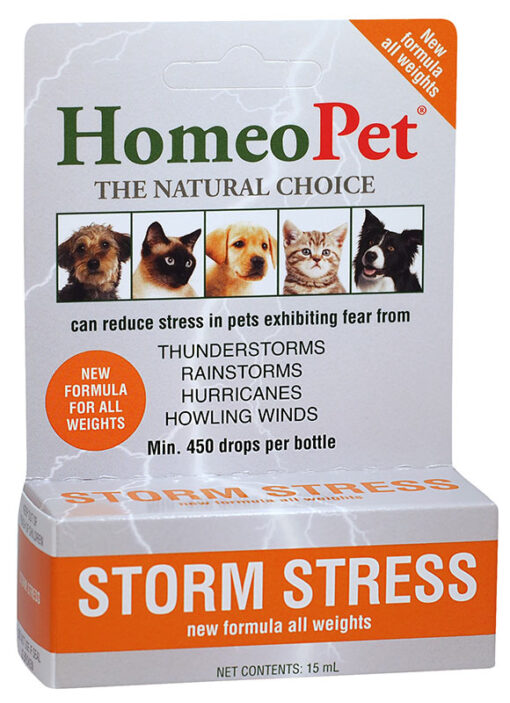 Homeopet Storm Stress Relief Medicine Liquid Drops For Dog Puppy Cat Kitten 15ml, (15 ML)
