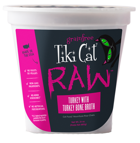 Tiki Cat® Raw™ Turkey with Turkey Bone Broth