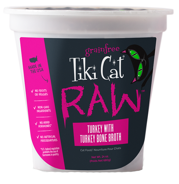 Tiki Cat® Raw™ Turkey with Turkey Bone Broth