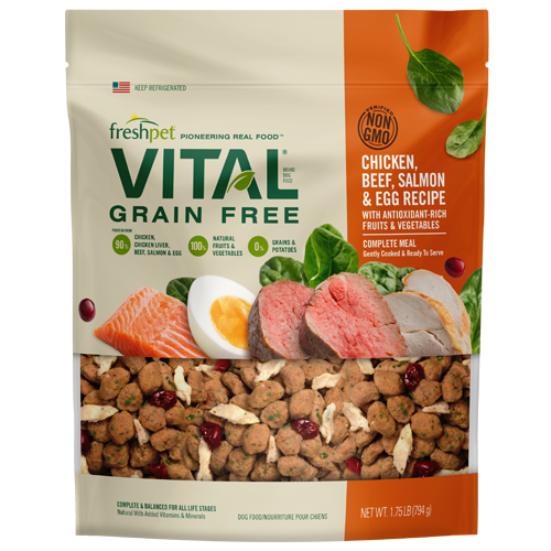 VITAL® GRAIN FREE CHICKEN, BEEF, SALMON & EGG RECIPE WITH ANTIOXIDANT-RICH FRUITS & VEGETABLES FOR DOGS (1.75-lb)