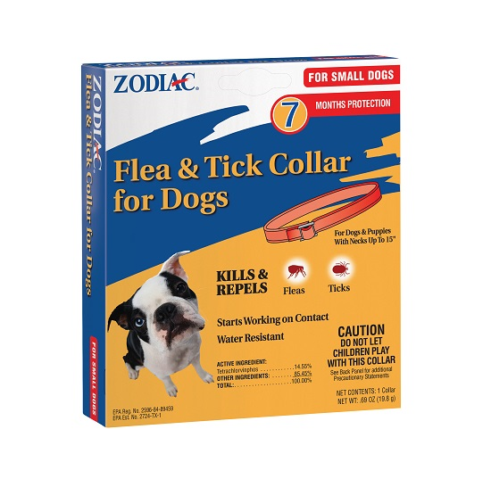 ZODIAC FLEA & TICK COLLAR FOR SMALL AND LARGE DOGS (Small)