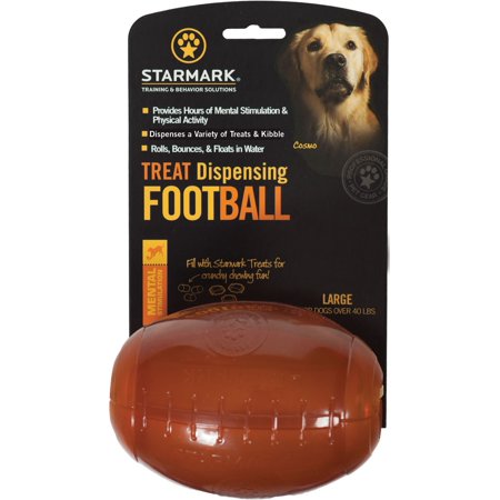 Starmark Treat Dispensing Football Dog Toy (Large)
