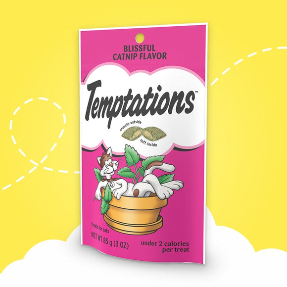 TEMPTATIONS Treats Blissful Catnip Flavor 16 oz. Tub