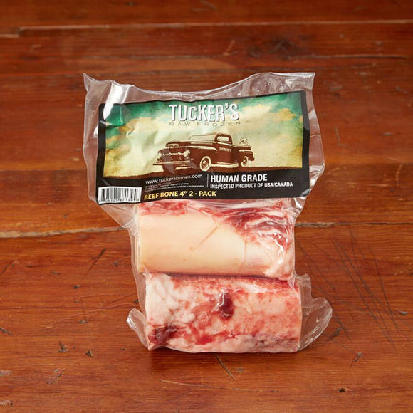 Tucker's Raw Frozen Beef Bone (4 Inch - 2 Pack)