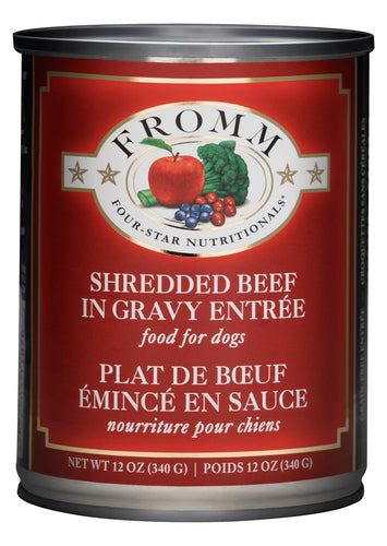 Fromm Four-Star Shredded Beef in Gravy Entrée Dog Food (12 oz, Single Can)