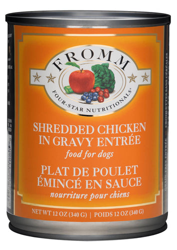 Fromm Four-Star Shredded Chicken in Gravy Entrée Dog Food (12 oz, Single Can)