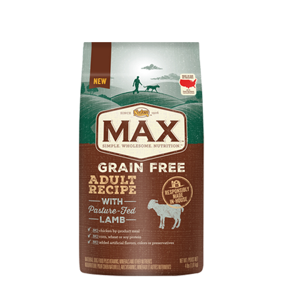 NUTRO MAX GRAIN FREE ADULT RECIPE PASTURE FED LAMB (4-lb)